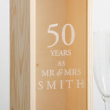 Personalised anniversary bottle box