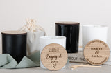 Personalised engagement candle