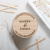 Personalised engagement candle