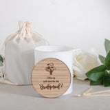 Personalised bridesmaid candle