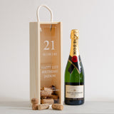 Personalised birthday bottle box cork collector