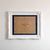 Jigsaw alternative guest book ornate frame