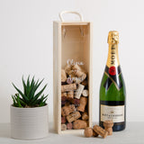 Personalised engagement date cork collector bottle box