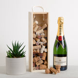 Personalised engagement date cork collector bottle box