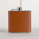 Seconds leather hip flask