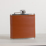 Seconds leather hip flask