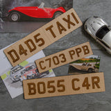 Personalised wooden car number plates - Stag Design