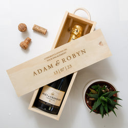 Personalised engagement bottle box landscape