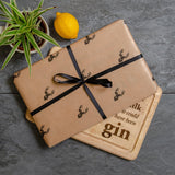 Gin Chopping Board - Stag Design