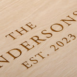 Wooden circle guest book sign