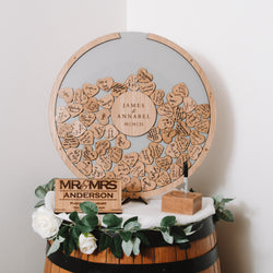 NEW! Wedding guest book alternative circle dropbox