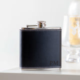 Personalised leather hip flask - Stag Design