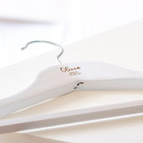 Personalised wedding white coat hangers - Stag Design