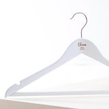 Personalised wedding white coat hangers - Stag Design