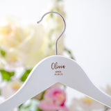 Personalised wedding white coat hangers - Stag Design