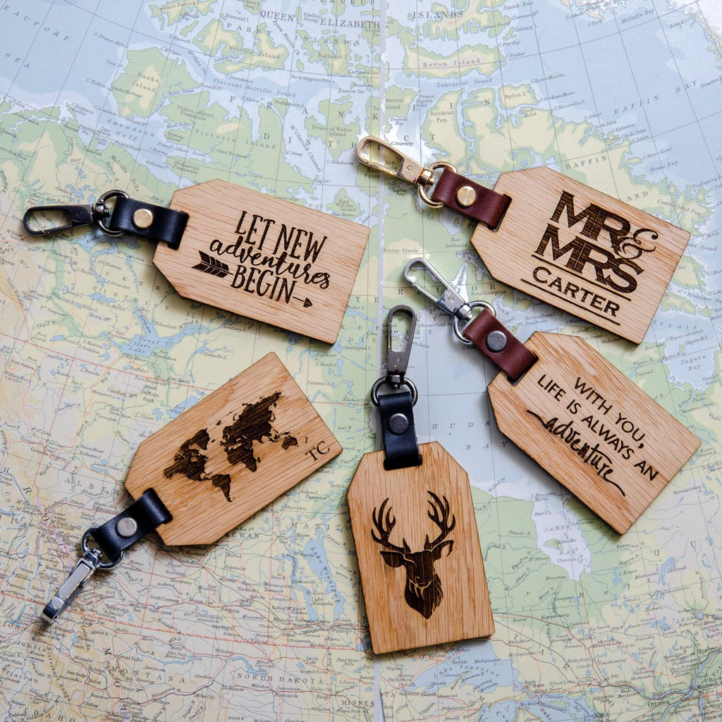 Stag Tag Pattern Example Personalised luggage tag – Stag Design
