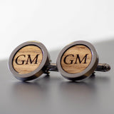 Wooden cufflinks - Stag Design