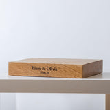 Personalised solid oak cake stand - Stag Design