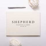 NEW! Personalised linen guest book