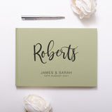 NEW! Personalised linen guest book