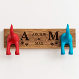 Personalised dog lead hook - Stag Design