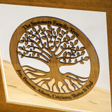 Family tree wood cut-out with frame - Stag Design