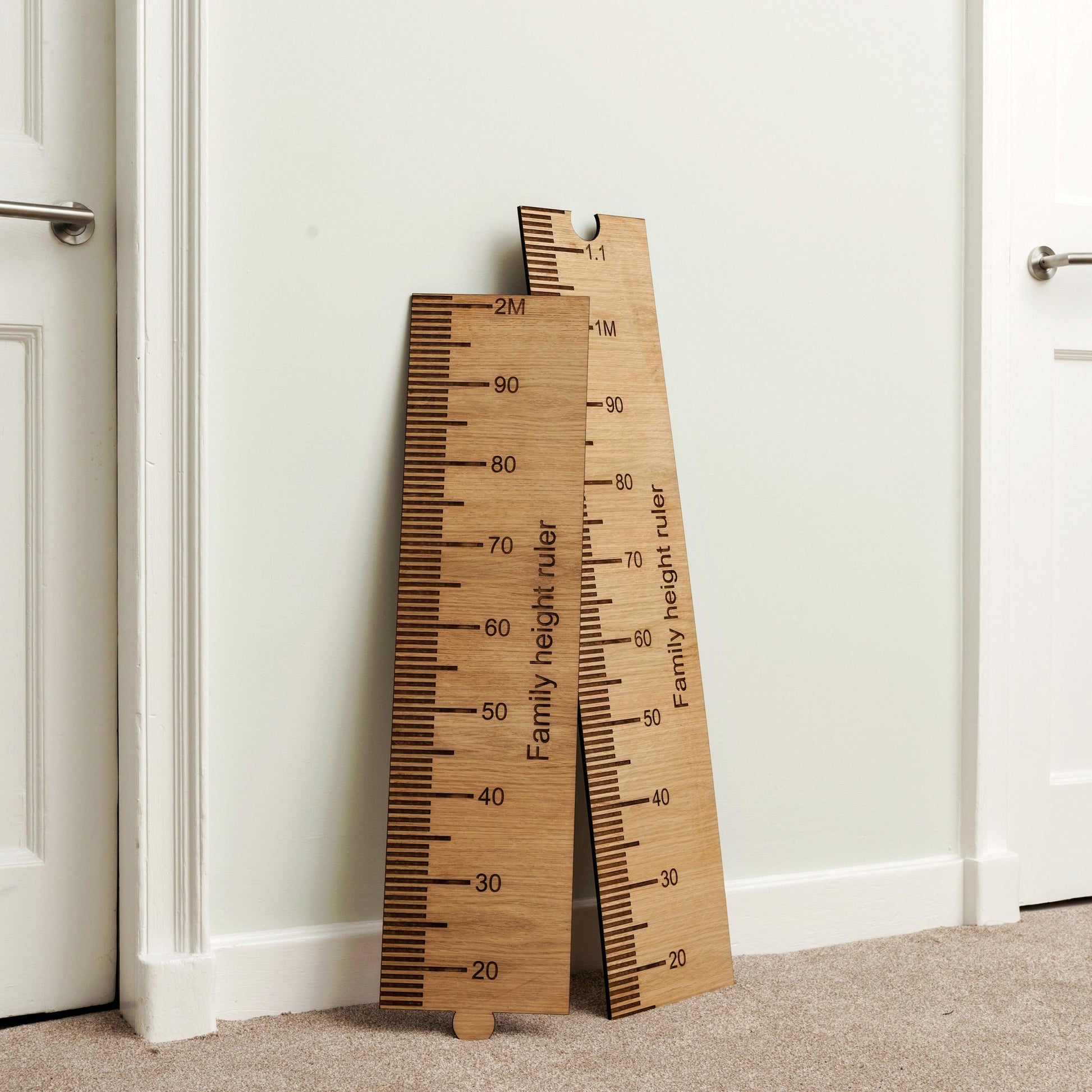 Personalised family height ruler – Stag Design