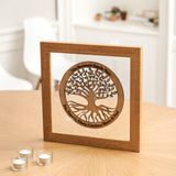 Family tree wood cut-out with frame - Stag Design