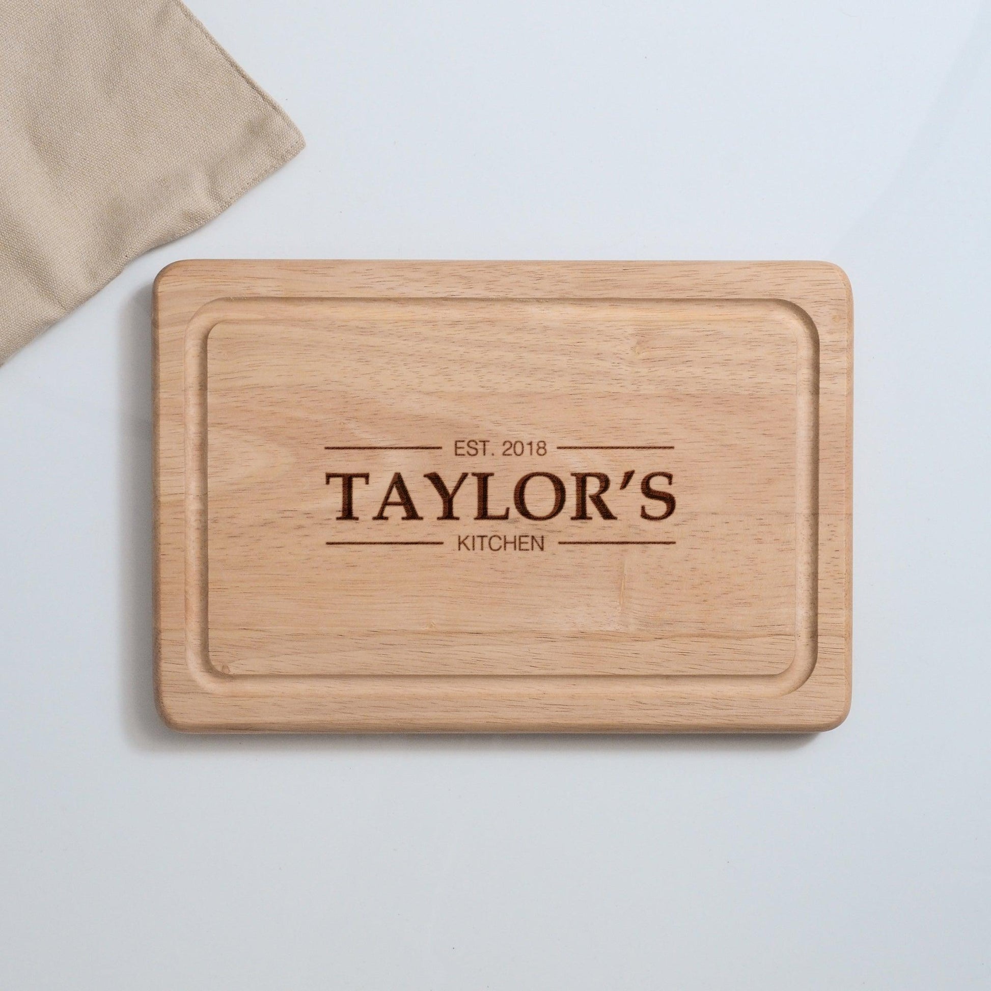 Personalised Family Surname Chopping  Board - Stag Design