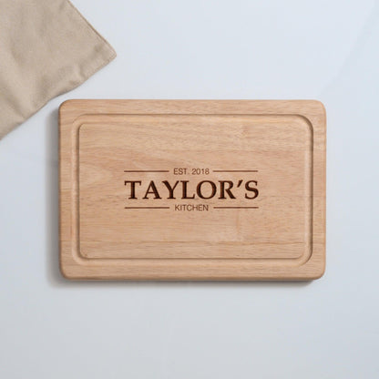 Personalised Family Surname Chopping  Board - Stag Design