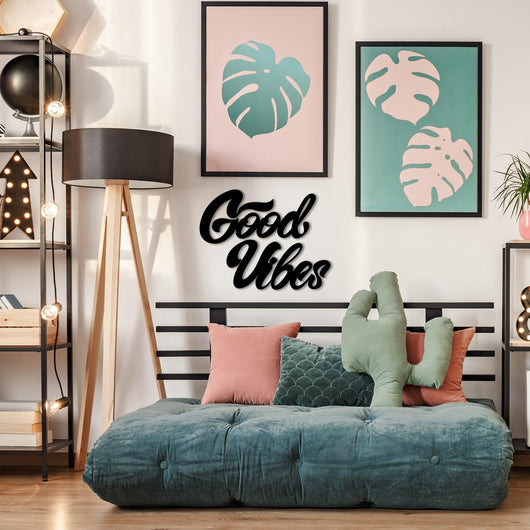 Good Vibes Wall Art Sign - Stag Design