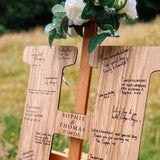 Letter wooden guest book sign