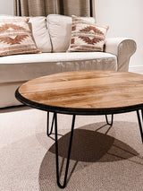 Whisky barrel coffee table