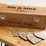 Personalised Mr & Mrs wedding champagne, wine or whisky box - Stag Design
