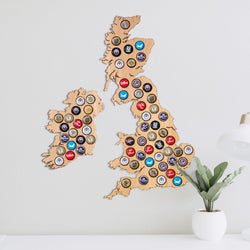 Beer Cap UK and Ireland Map - Stag Design