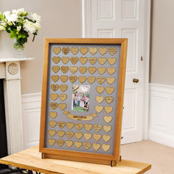 Photo wedding guest book with hearts - Stag Design