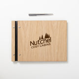 Personalised wooden A4 portfolio corporate