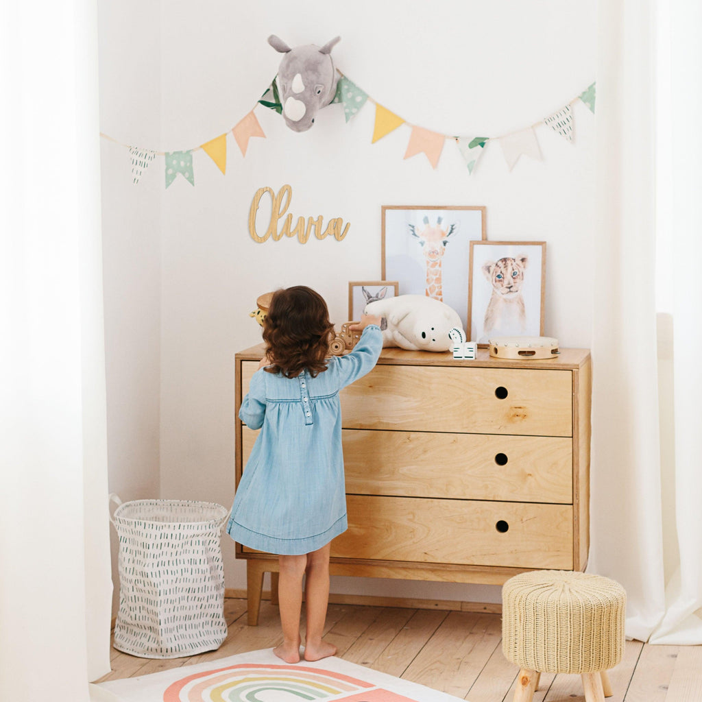 Personalised Wooden Wall Art Sign Stag Design