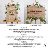 Alternative rectangle wooden guest book sign