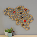 Beer Cap Belgium Map - Stag Design