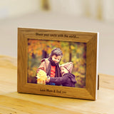 Personalised oak photo frame for kids - Stag Design