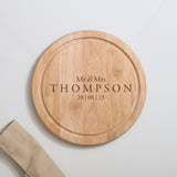 Personalised wedding chopping  board