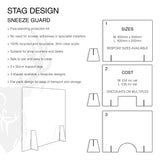 Sneeze Guard / Screen - Stag Design