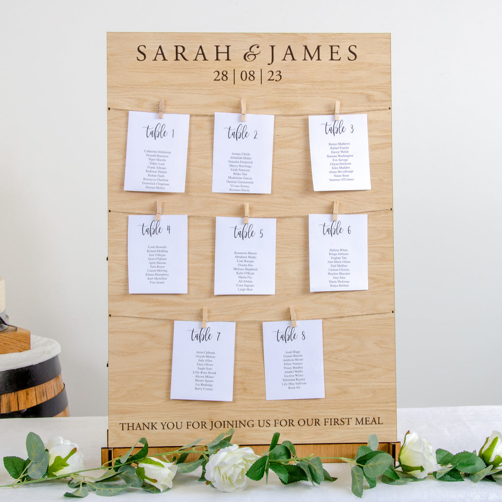 Wooden table plan board – Stag Design