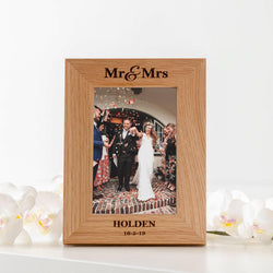 Oak wedding photo frame - Stag Design