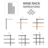 Wooden wine rack - Stag Design