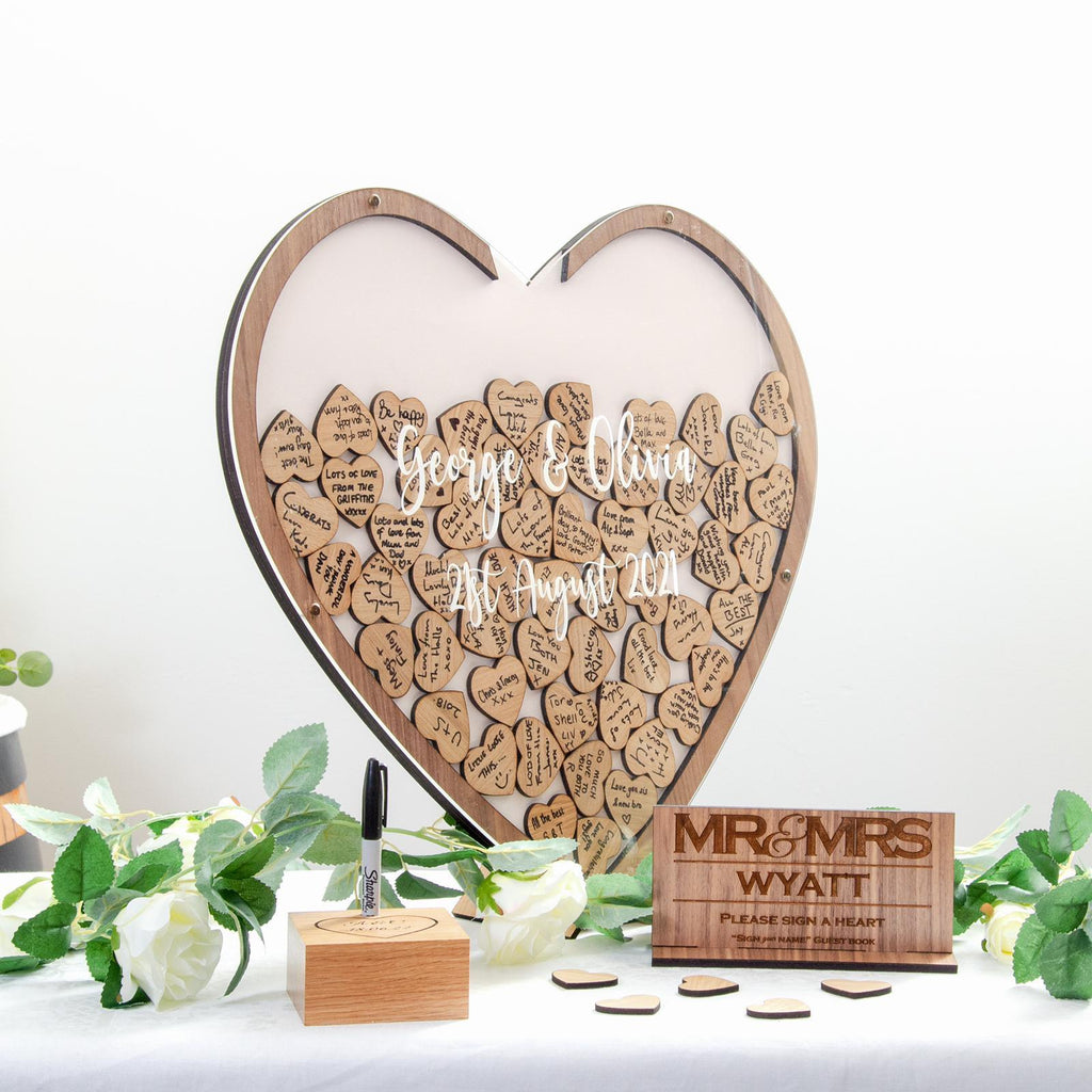 Heart shaped dropbox guest book Stag Design