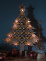 Personalised oak Advent Calendar for chocolates - Stag Design