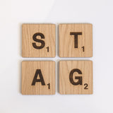 Letter number tile coaster - Stag Design