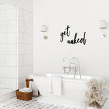 Get naked Wall Art Sign - Stag Design